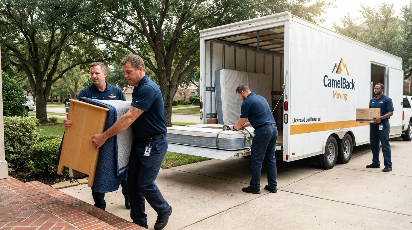 Crew loading residential truck for cross-state move from Maytown, PA